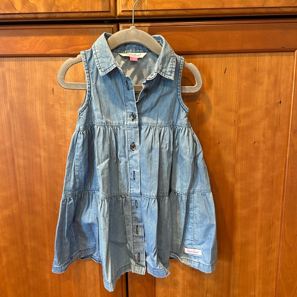Ruffle Butts Denim Dress, 2T